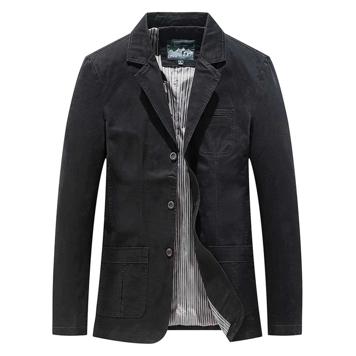 Новый осенне-зимний мужской хлопковый уличный костюм, деловая куртка, Модный повседневный костюм больших размеров, куртка с...