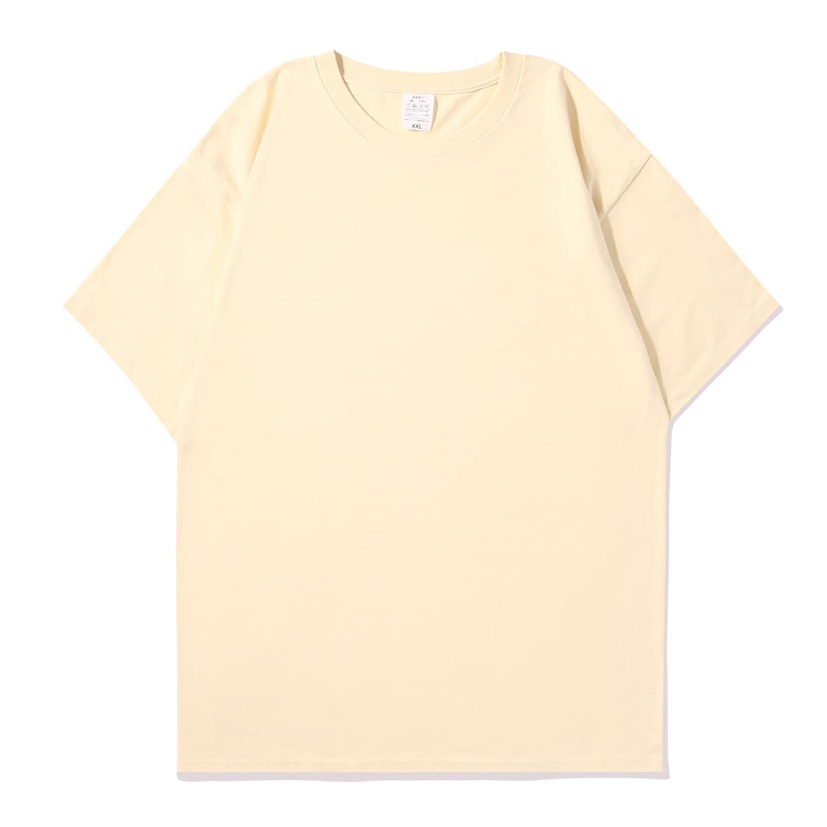 Мужская летняя футболка из плотного хлопка с короткими рукавами, 450 г, из толстого синьцзянского хлопка, с небольшим...