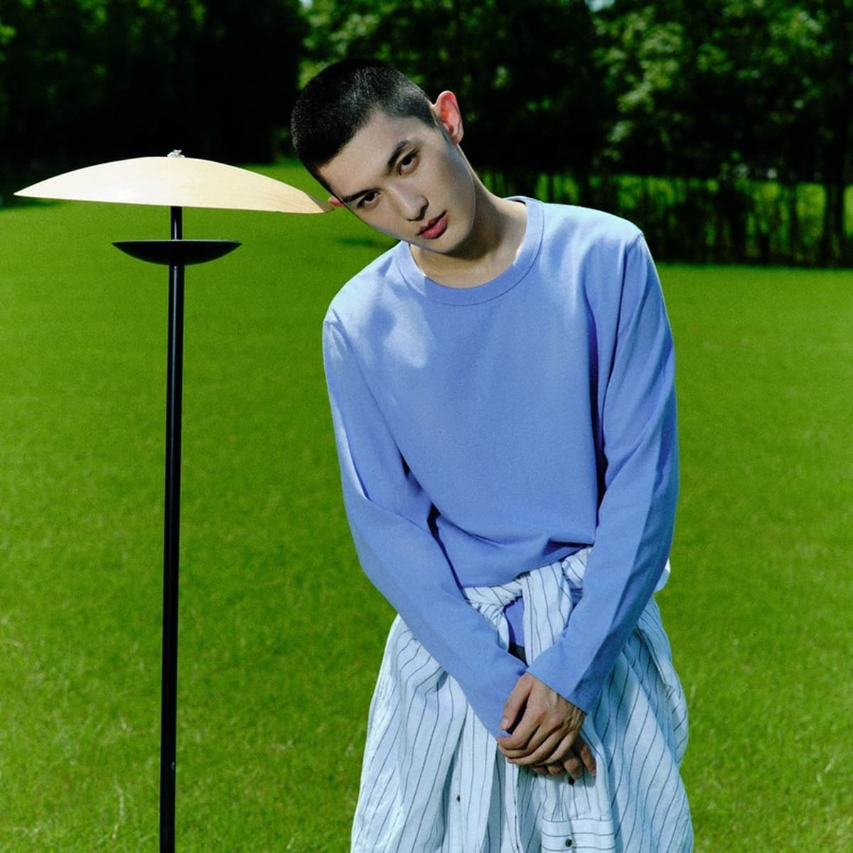 Мужская футболка с длинным рукавом 300 г, хлопковая свободная Однотонная футболка с круглым вырезом, молодежная...