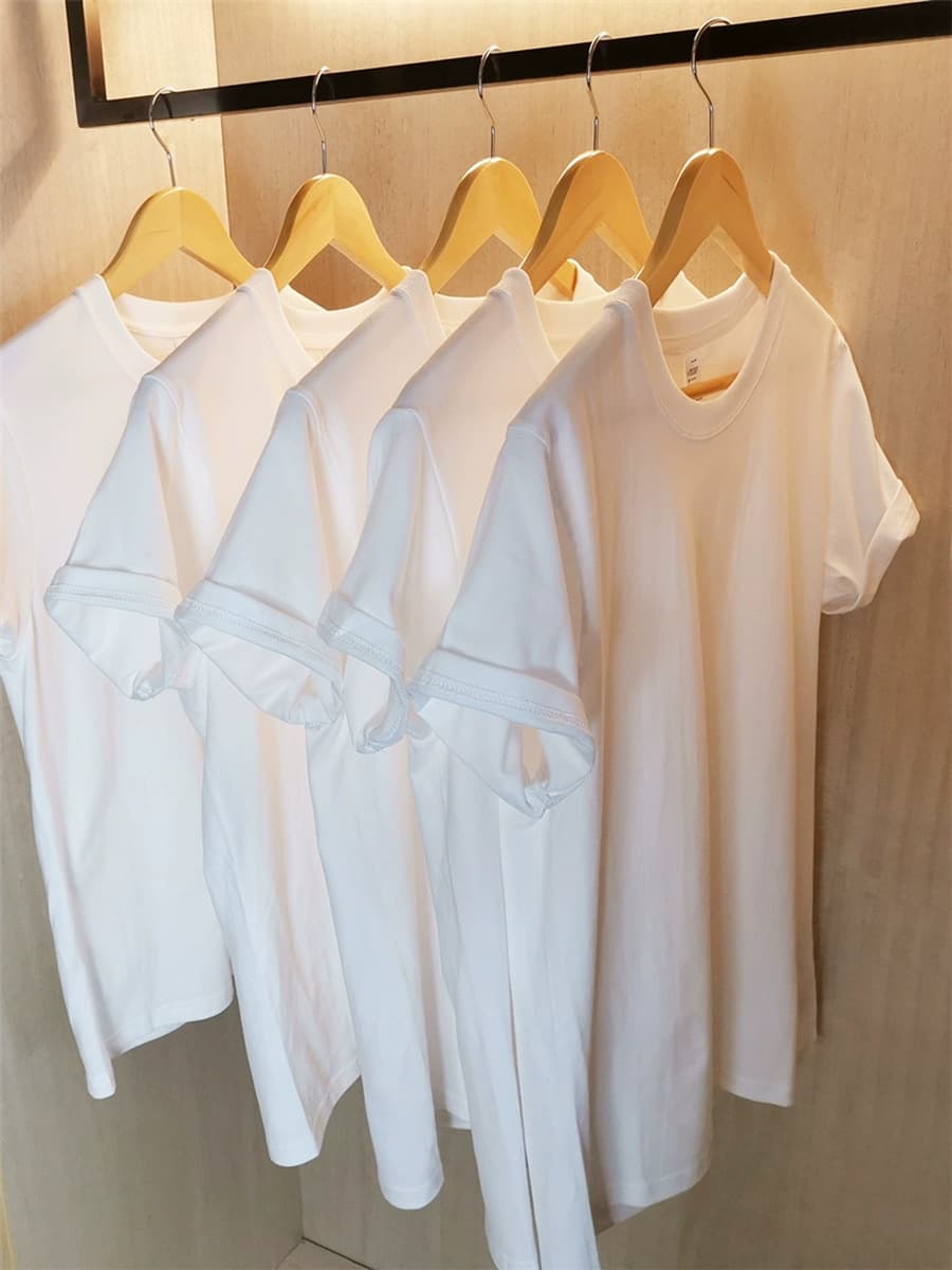 200 г японская тяжелая хлопковая футболка с короткими рукавами для мужчин и женщин сплошной цвет белый мужской пустой...