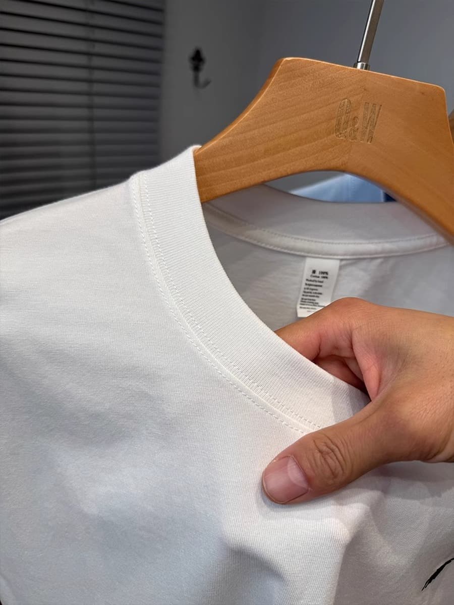 Мужская летняя футболка из чистого хлопка Paul премиум-класса, короткий рукав, свободный крой, круглый вырез, однотонная,...