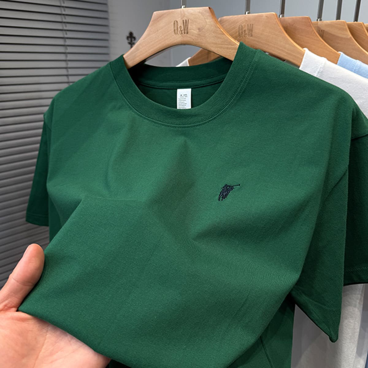 Мужская летняя футболка из чистого хлопка Paul премиум-класса, короткий рукав, свободный крой, круглый вырез, однотонная,...