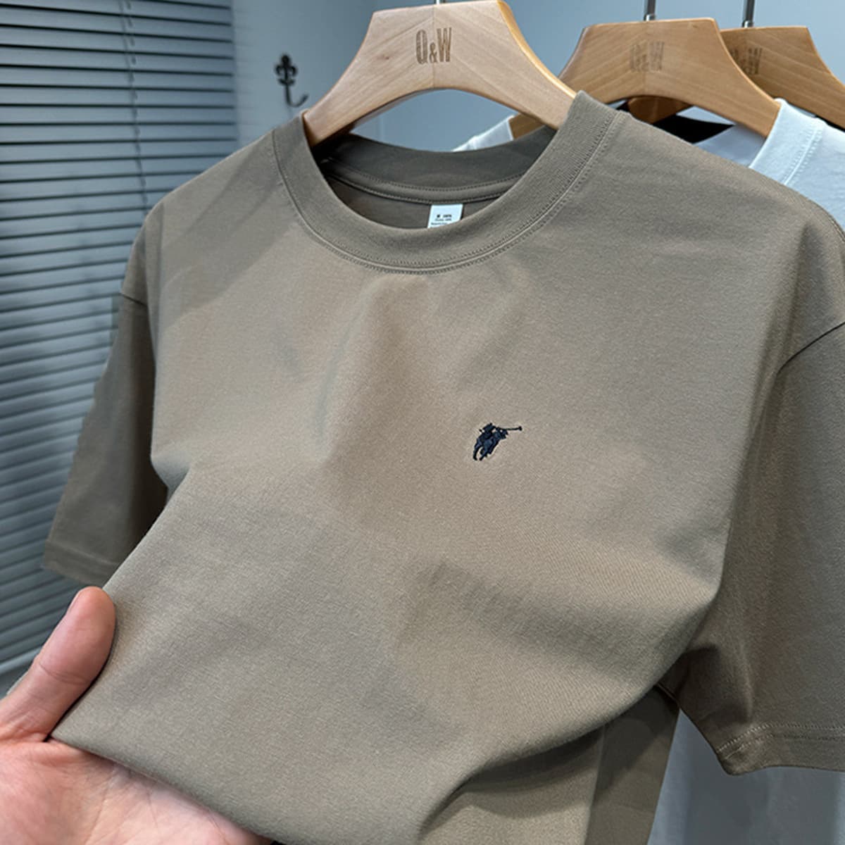 Мужская летняя футболка из чистого хлопка Paul премиум-класса, короткий рукав, свободный крой, круглый вырез, однотонная,...