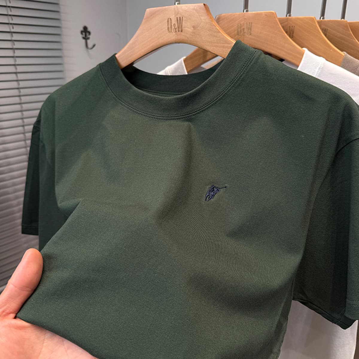 Мужская летняя футболка из чистого хлопка Paul премиум-класса, короткий рукав, свободный крой, круглый вырез, однотонная,...