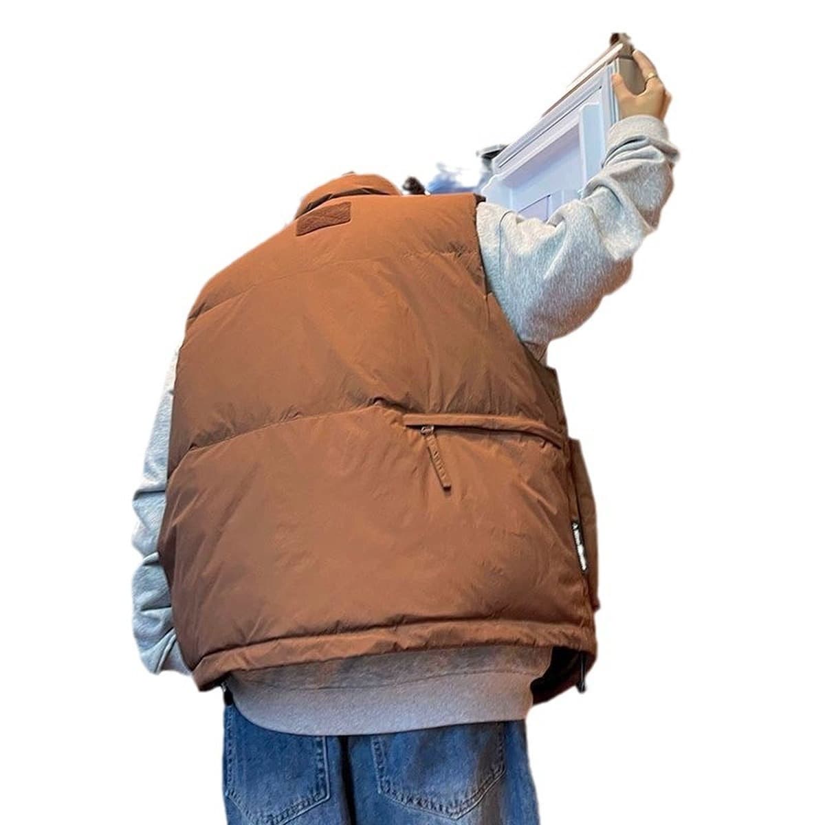 Оснастка из хлопка жилет для мальчиков 2024 осень и зима новый безрукавный жилет для плеча американский ретро свободный...