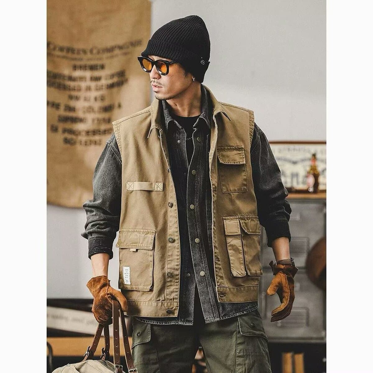 Мужская куртка 2025, новая американская ретро-модная брендовая куртка для охоты и рыбалки на открытом воздухе, короткая...