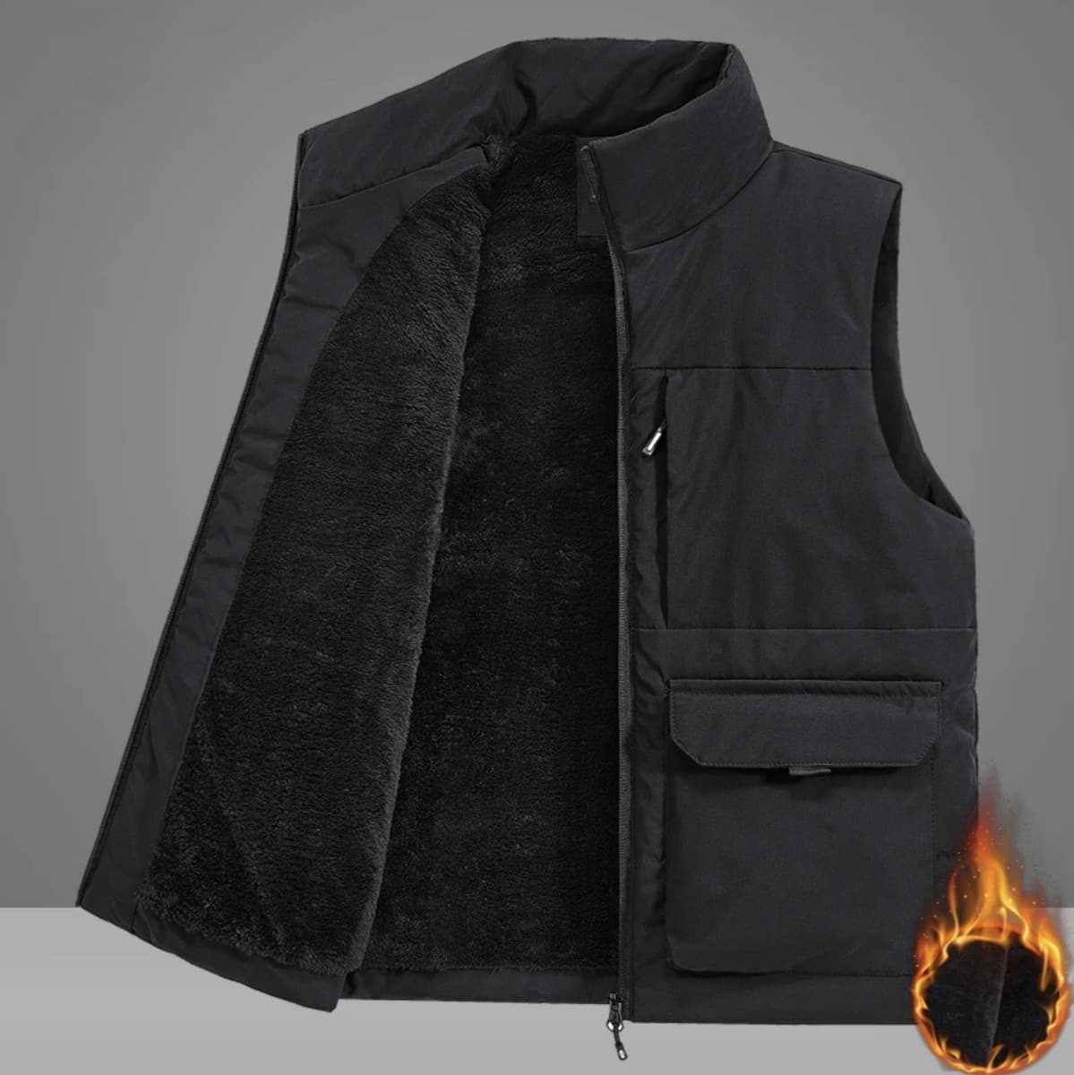 Мужская повседневная жилетка с воротником осенью и зимой