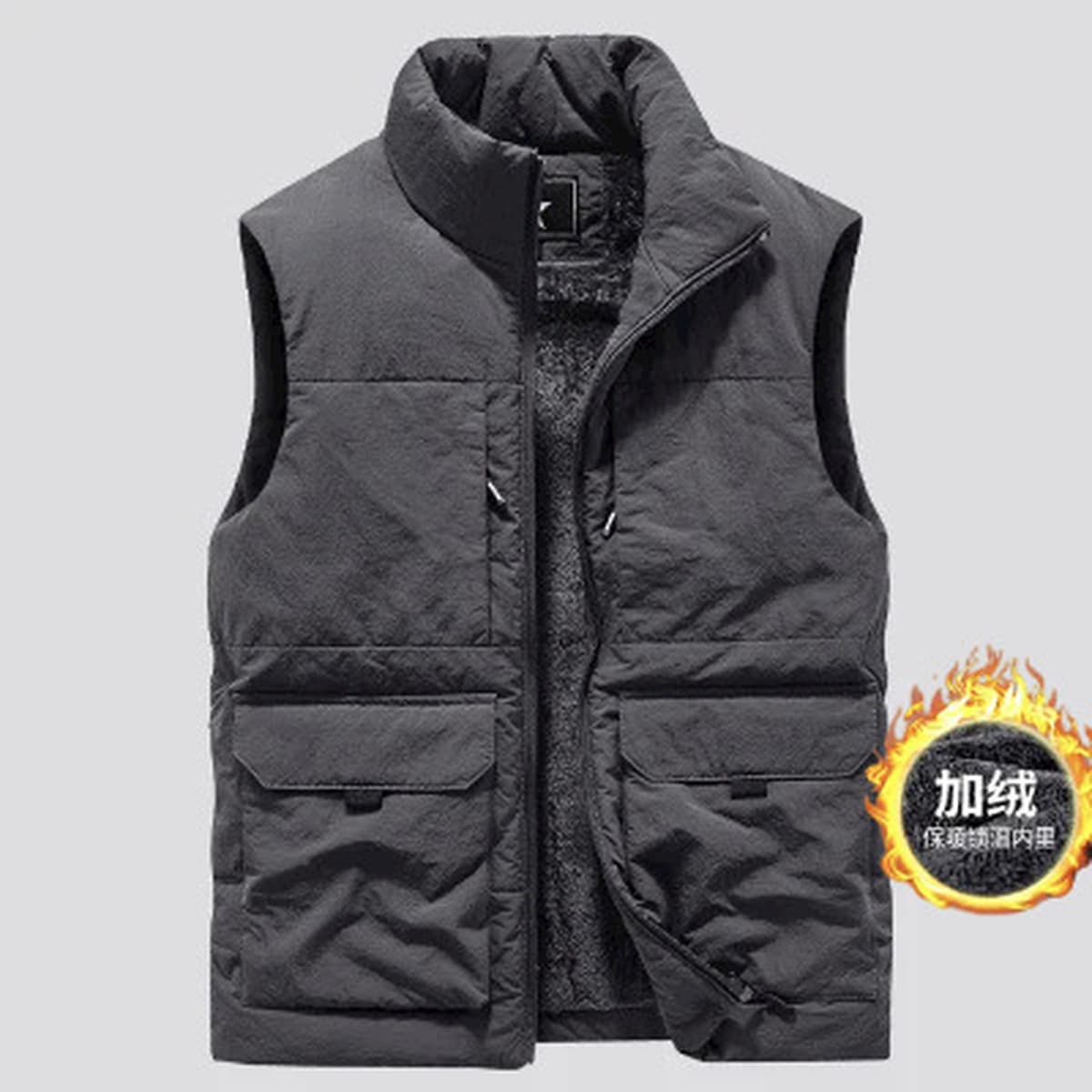 Мужская повседневная жилетка с воротником осенью и зимой