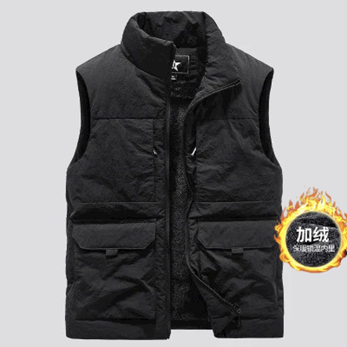 Мужская повседневная жилетка с воротником осенью и зимой