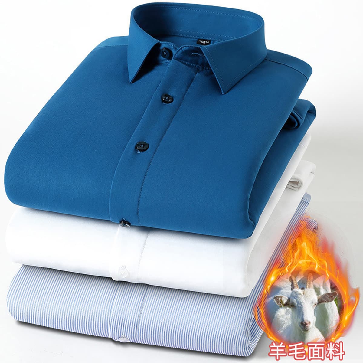 Теплая шерстяная рубашка Diplomat, мужское Утепленное зимнее Деловое платье на флисовой подкладке, Повседневная рубашка в...