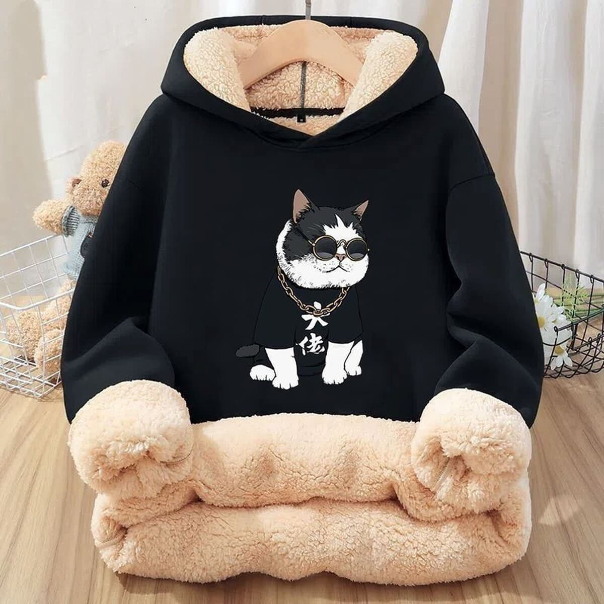 Зимний супер толстый мужской свитер с капюшоном из овечьей шерсти Молодежный Универсальный красивый теплый жакет...