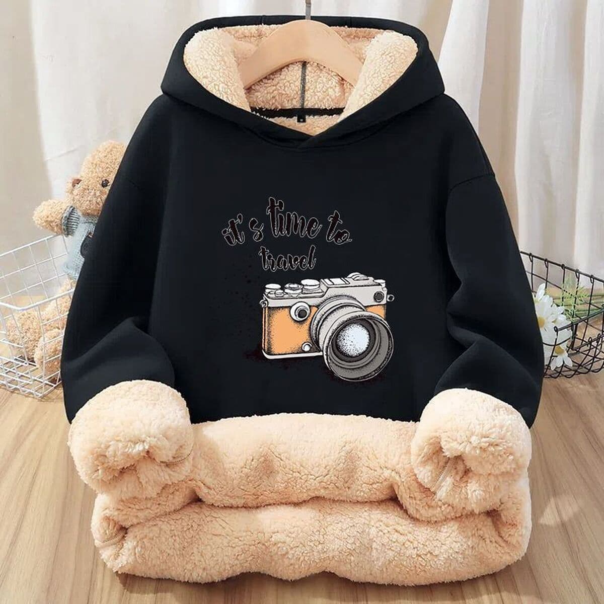 Зимний супер толстый мужской свитер с капюшоном из овечьей шерсти Молодежный Универсальный красивый теплый жакет...