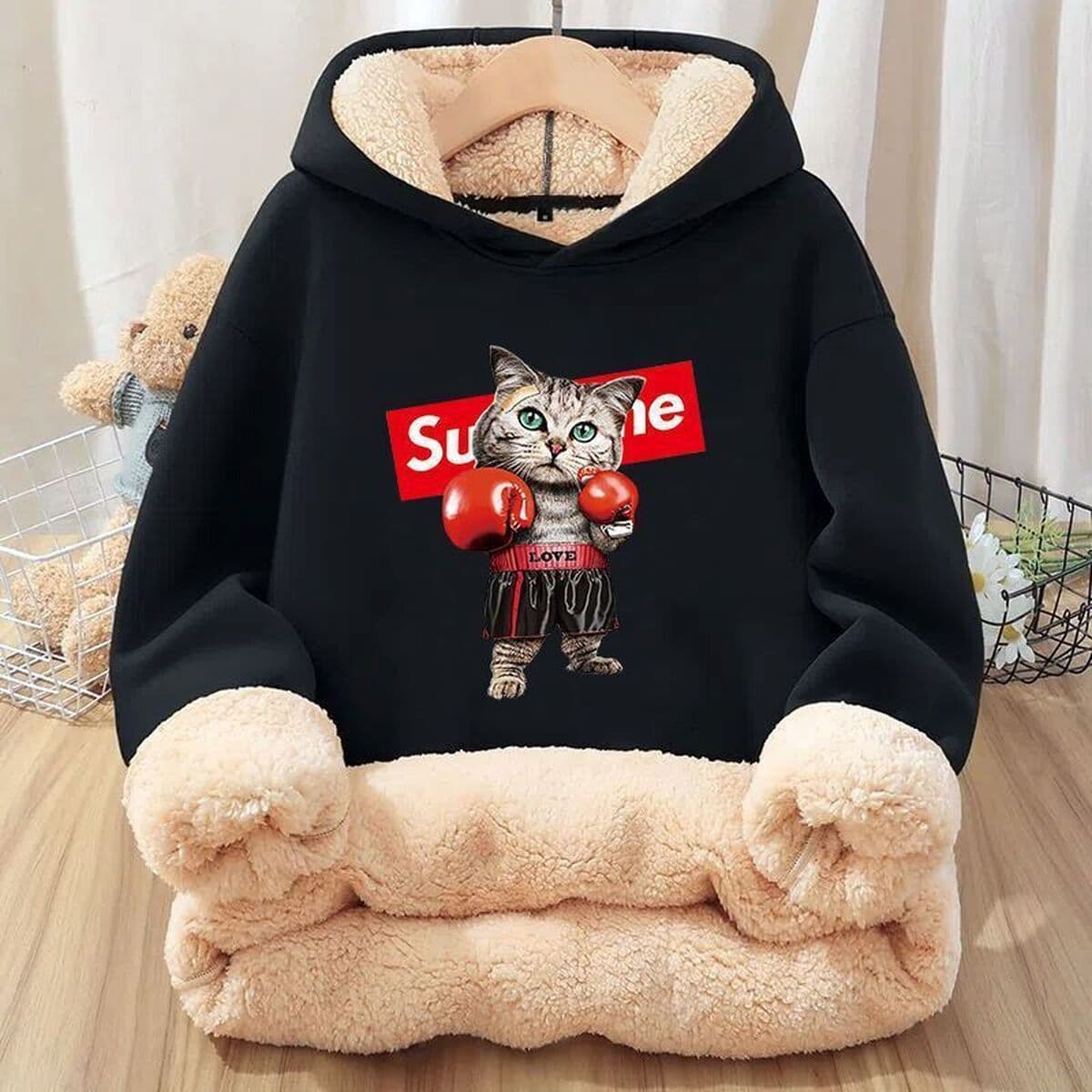 Зимний супер толстый мужской свитер с капюшоном из овечьей шерсти Молодежный Универсальный красивый теплый жакет...