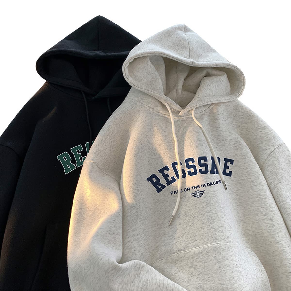 Американский тяжелый свитер с капюшоном для мужчин осень-зима 2024 новый прилив бренда свободный, красивый, высокий комфорт,...