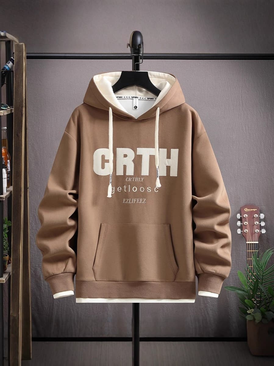 Весна и Осень Мода Мода Мурард Юный свитеров с капюшоном