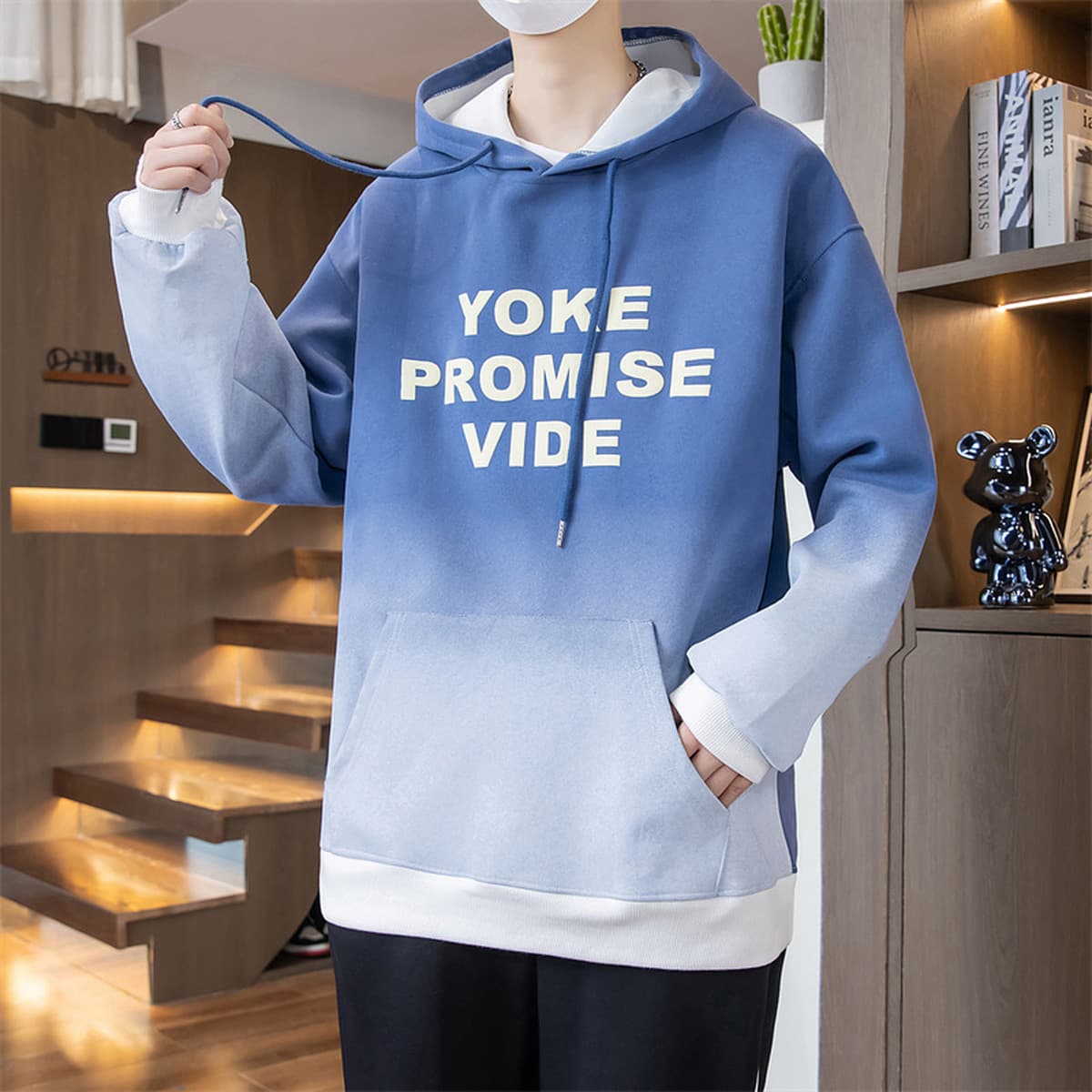 Весна и Осень Мода Мода Мурард Юный свитеров с капюшоном