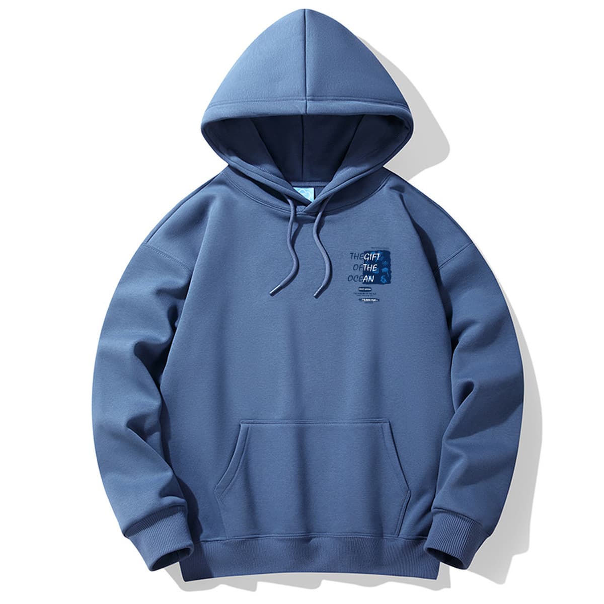 Осенние и зимние мужские толстовки с капюшоном, на флисовой подкладке, модные брендовые, молодежная повседневная одежда,...