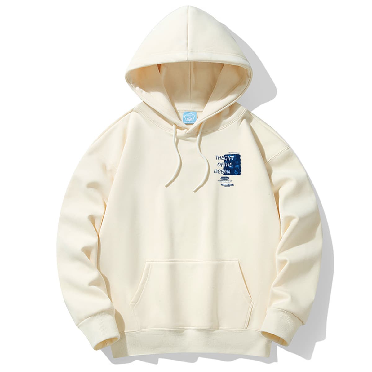 Осенние и зимние мужские толстовки с капюшоном, на флисовой подкладке, модные брендовые, молодежная повседневная одежда,...