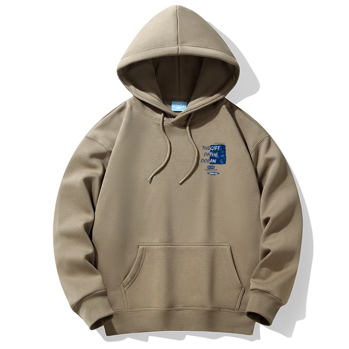 Осенние и зимние мужские толстовки с капюшоном, на флисовой подкладке, модные брендовые, молодежная повседневная одежда,...