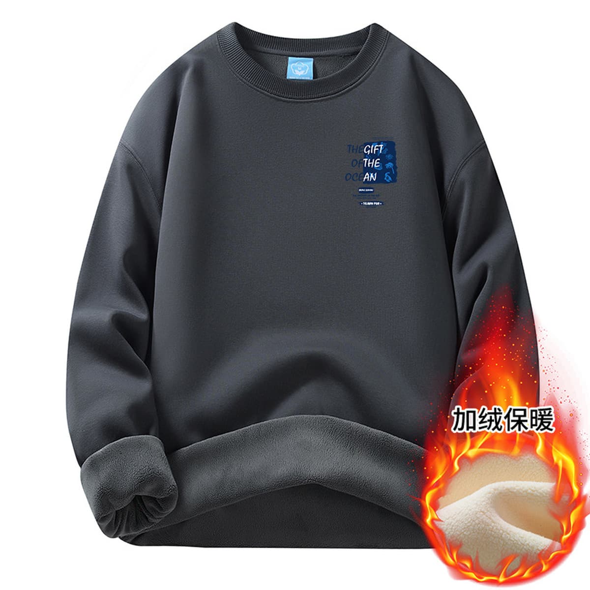 Осенние и зимние мужские толстовки с капюшоном, на флисовой подкладке, модные брендовые, молодежная повседневная одежда,...