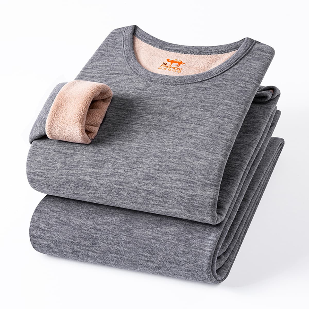 Теплый комплект термобелья из верблюжьей шерсти для папы, на флисовой подкладке, утолщенный для тепла, подходит для мужчин и...