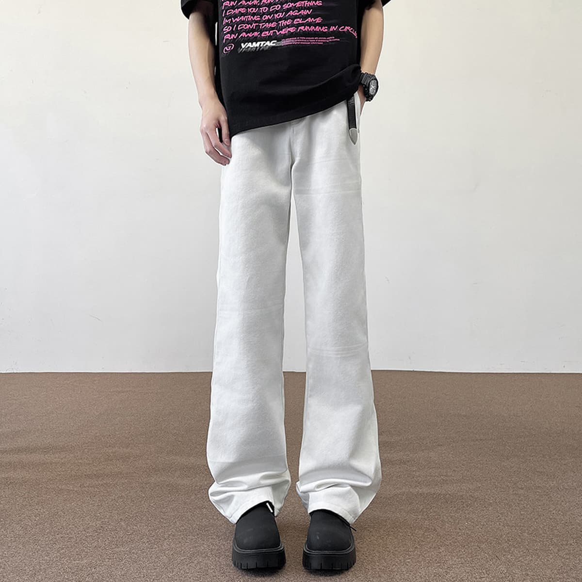 Cleanfit Весна и осень высокие удлиненные белые джинсы с мачете микролы для мужчин vibe американские облегные брюки