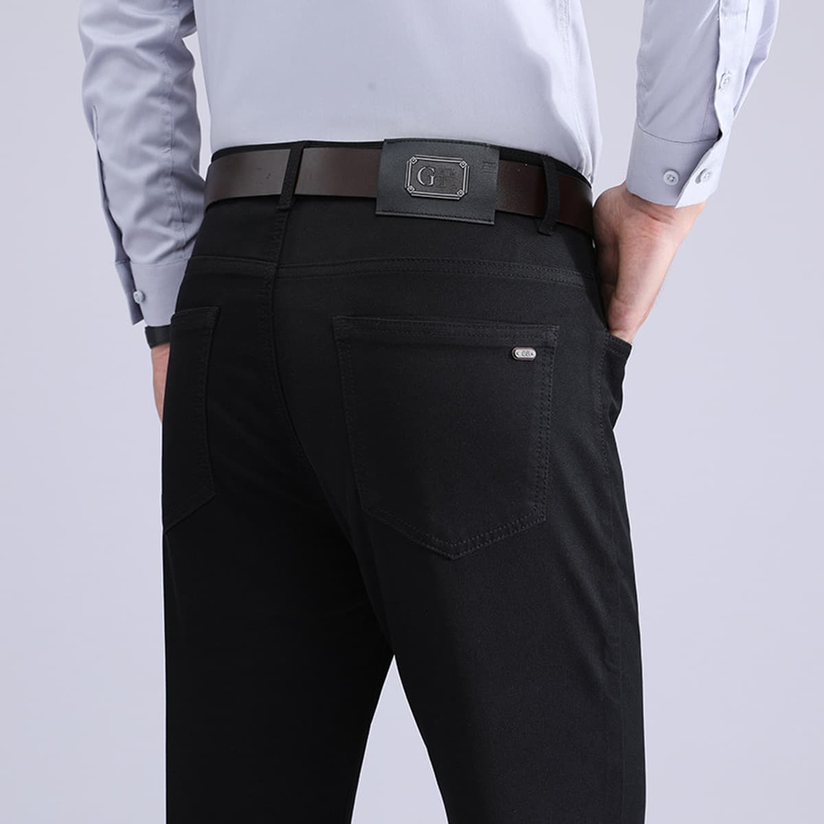 Поколение высоких джинсов, мужские удлиненные версии теплых мужских брюк на флисовой подкладке, свободные прямые брюки с...