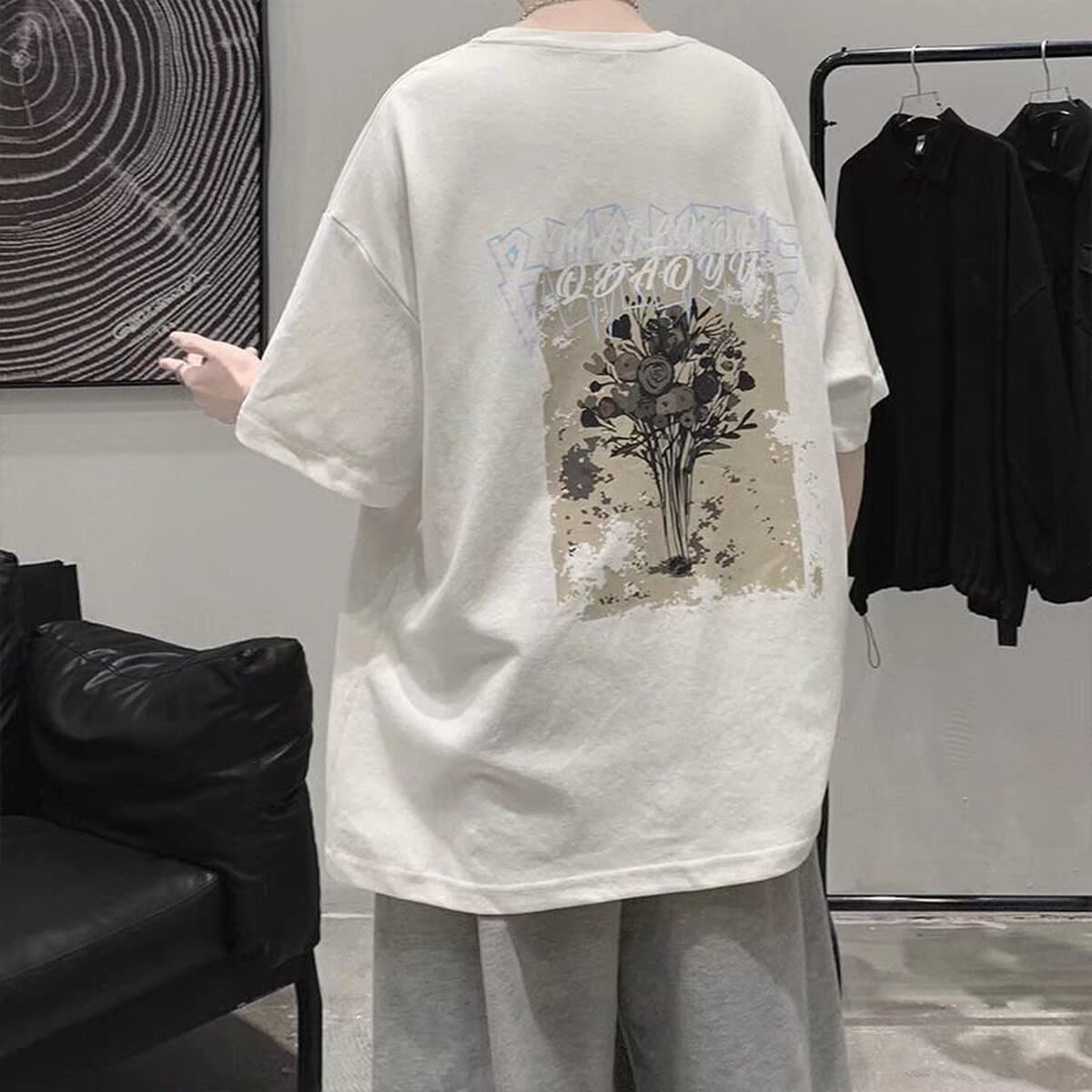 Карлики 2078 Летняя футболка с короткими рукавами для студентов мужского пола