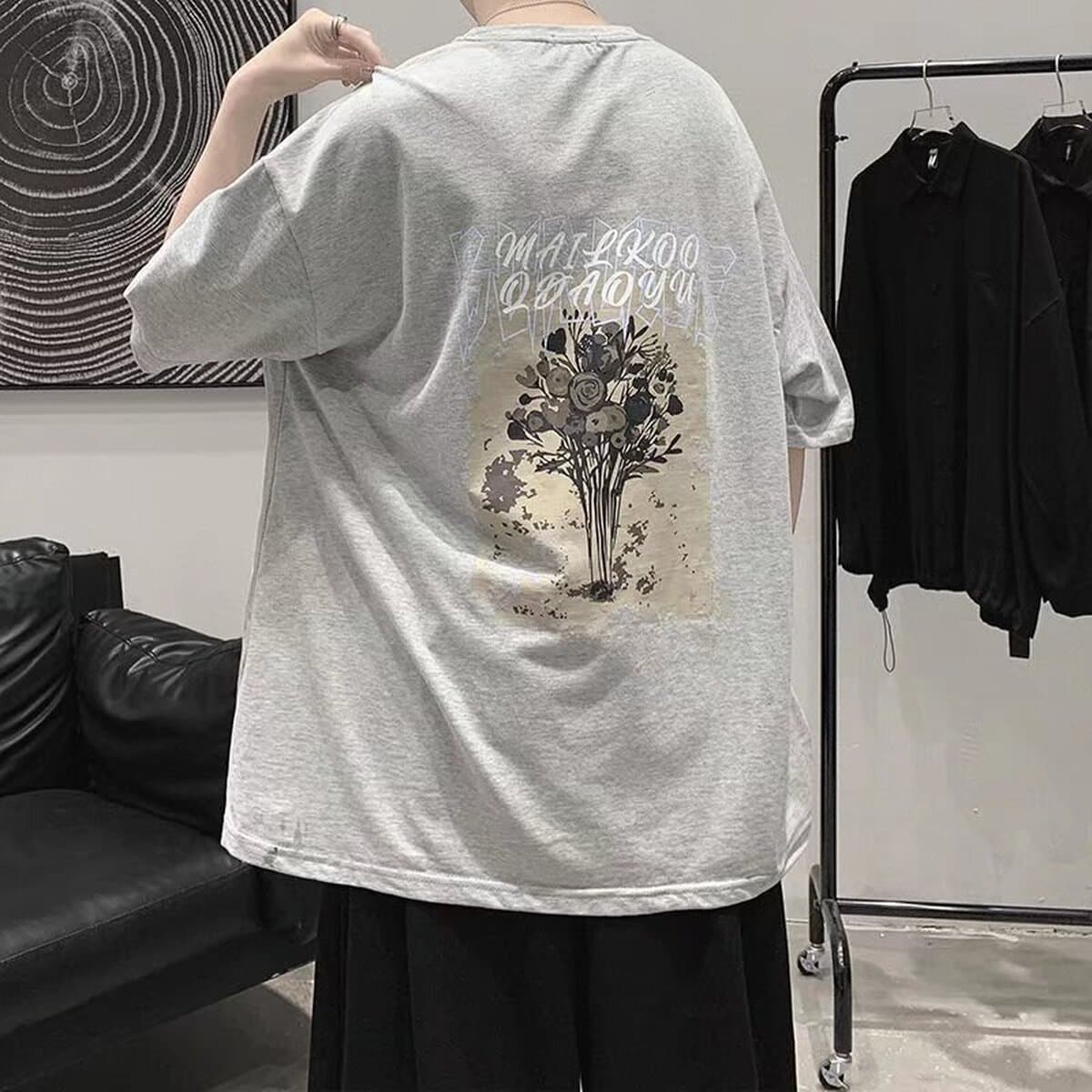 Карлики 2078 Летняя футболка с короткими рукавами для студентов мужского пола