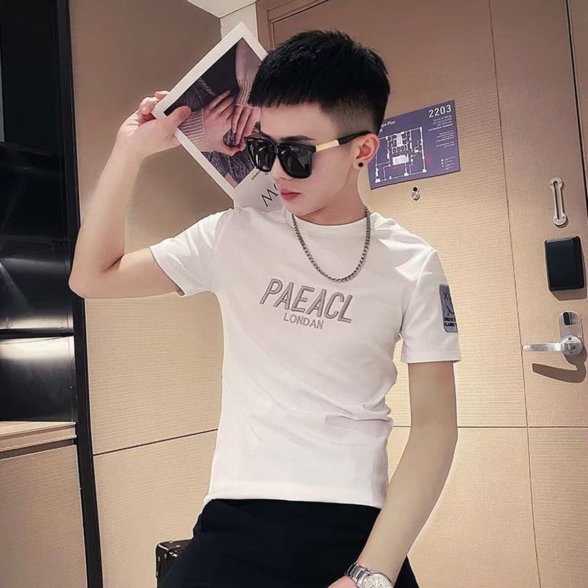 Мужская футболка с короткими рукавами небольшого размера, маленькая облегающая рубашка для невысоких людей, размер XS S,...