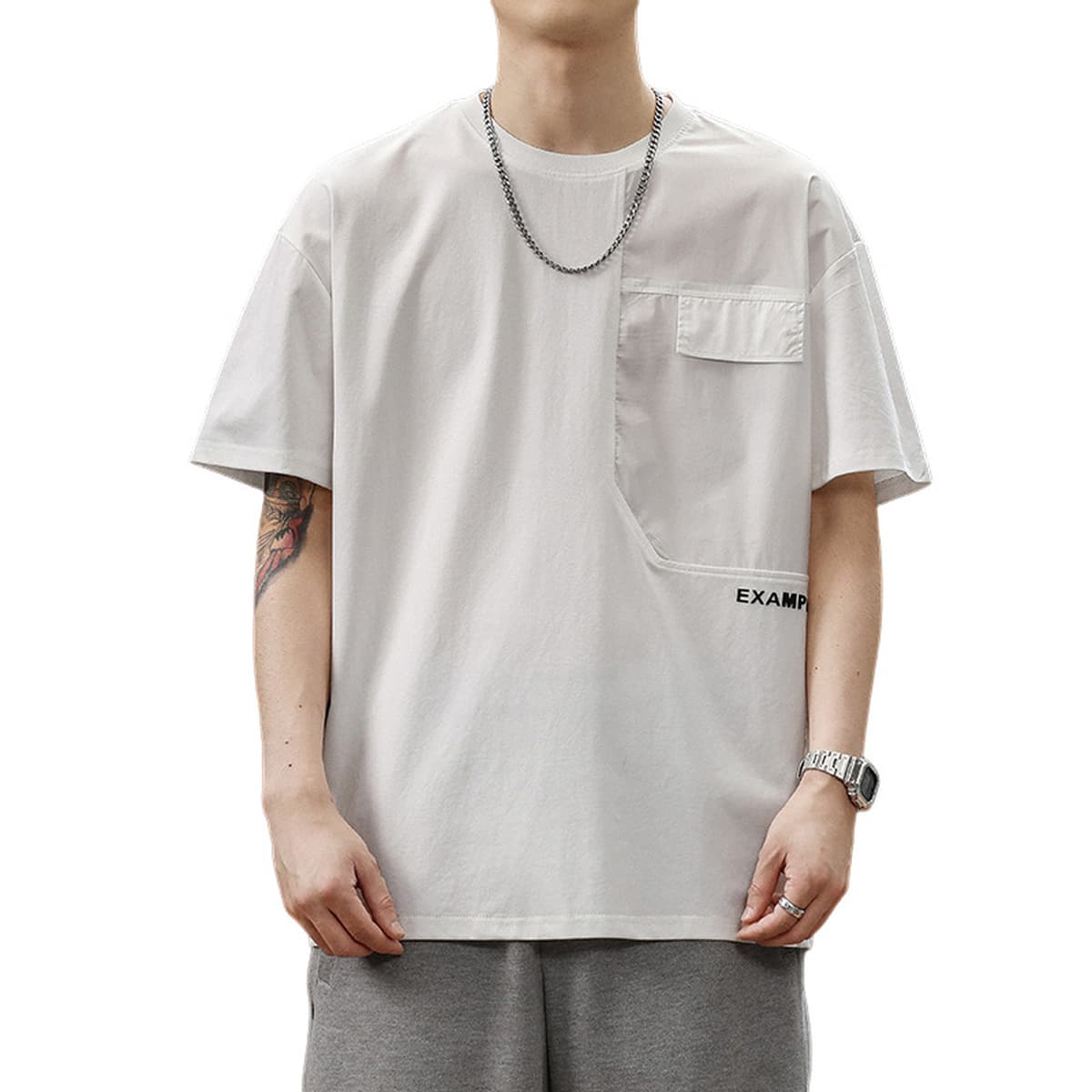 Футболка свободная, толстая, толстая рубашка с короткими рукавами большого размера