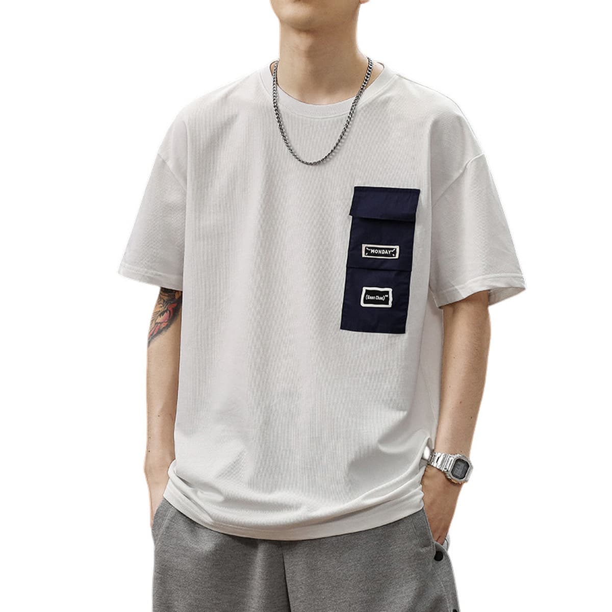 Футболка свободная, толстая, толстая рубашка с короткими рукавами большого размера