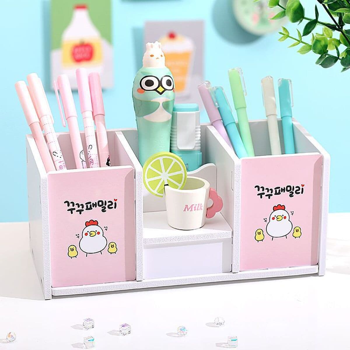 Держатель для ручек в стиле ins, простой и милый детский школьный стол, студенческий многофункциональный креативный...