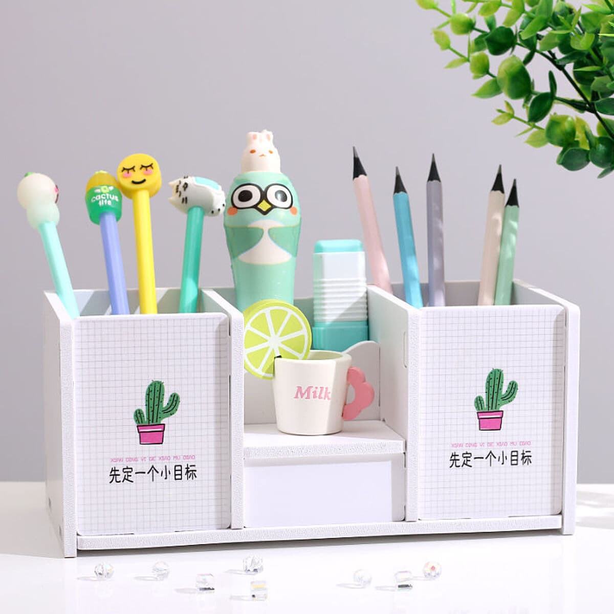 Держатель для ручек в стиле ins, простой и милый детский школьный стол, студенческий многофункциональный креативный...