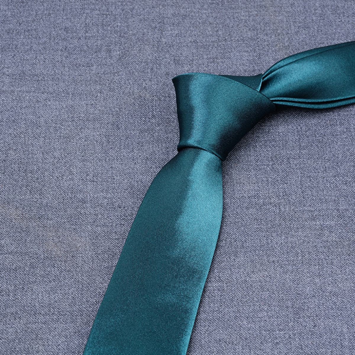 Галстук из сатина 8 см, однотонный синий галстук для мужчин, для свадьбы, бизнеса, однотонный, для женихов и свидетелей