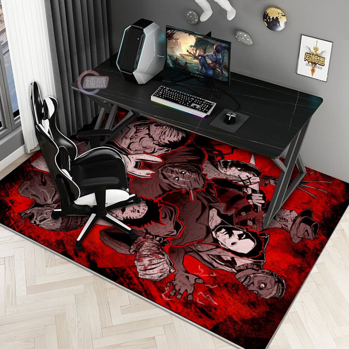 Хэллоуин гостиная ковер домашние ужасы клоун киберспорт комната декоративный ковер гостиная ковер спальная кровать одеяло