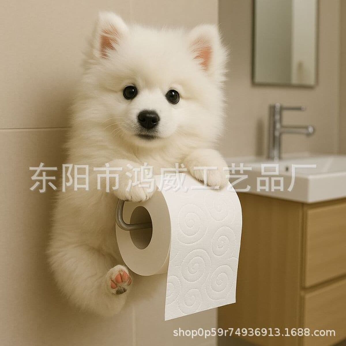 Новый продукт, статуя ручной работы, украшение для дома, милая собака, держатель для бумажных полотенец, держатель для...