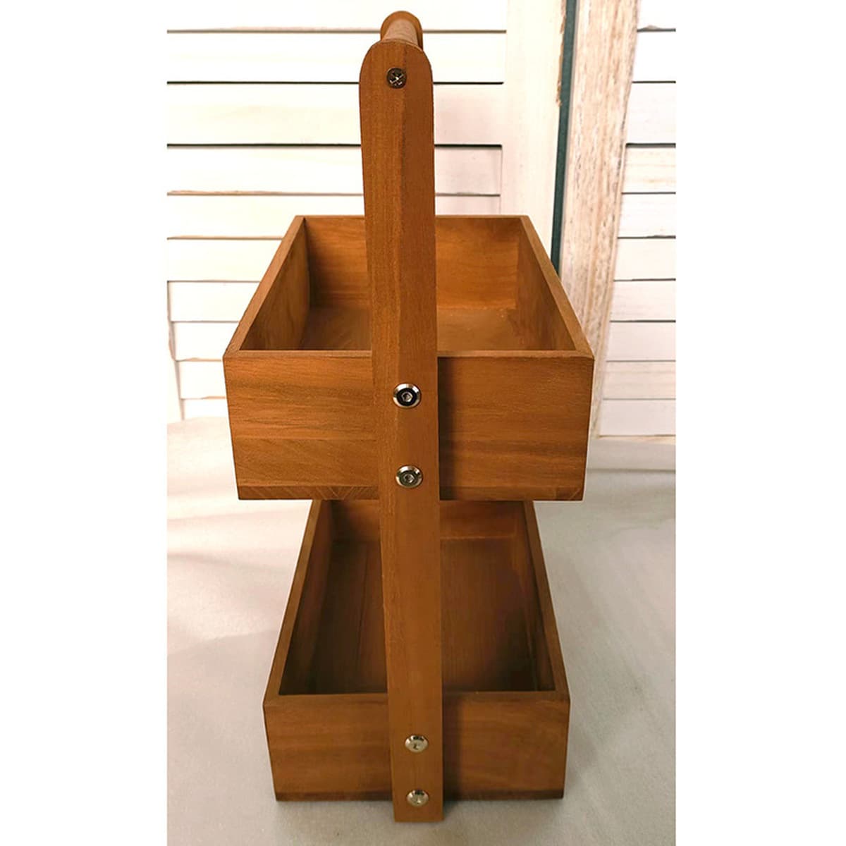 Двухслойная стойка из цельного дерева деревянная многослойная подставка для кладовой для ванной комнаты столешница для...