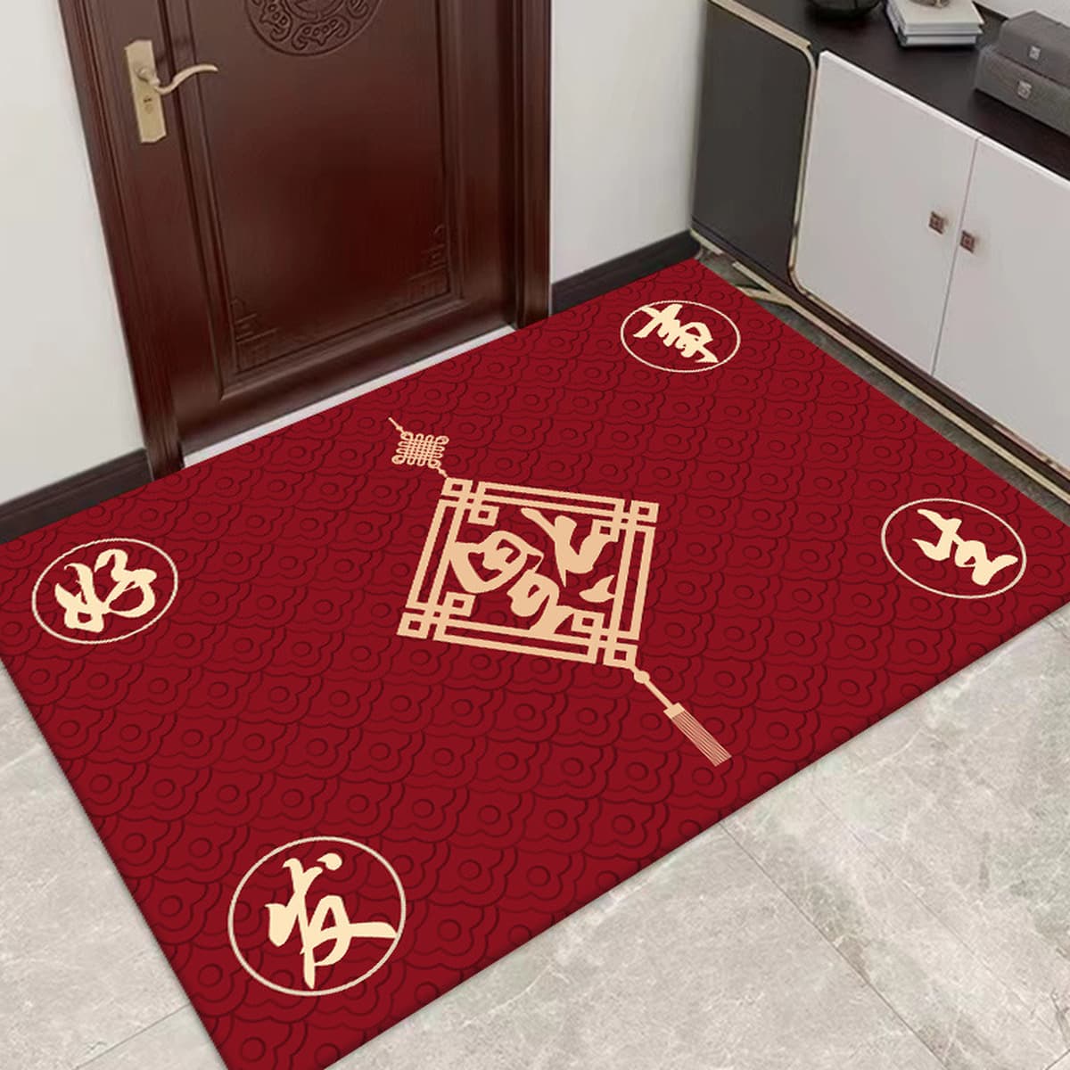 Бытовой износостойкий коврик для удаления пыли в китайском стиле, напольный коврик, коврик для двери в балкон, впитывающий...