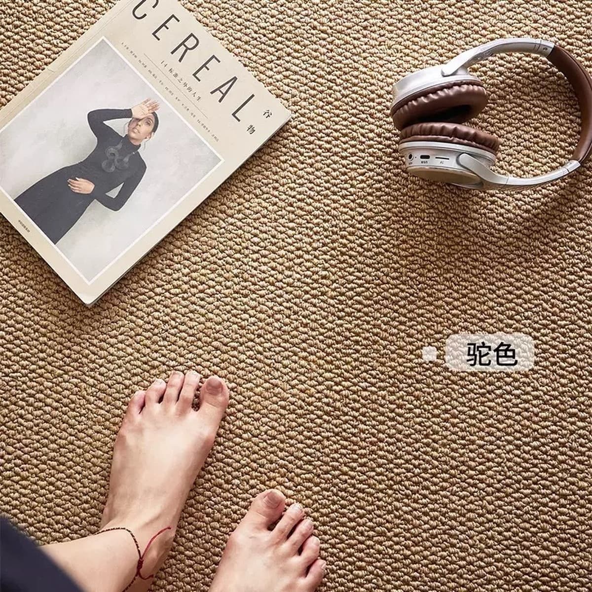 Новый стиль сплошной цвет дома японский коврик для пола гостиная спальня татами ананасовый круг ковер имитация сизаля против...