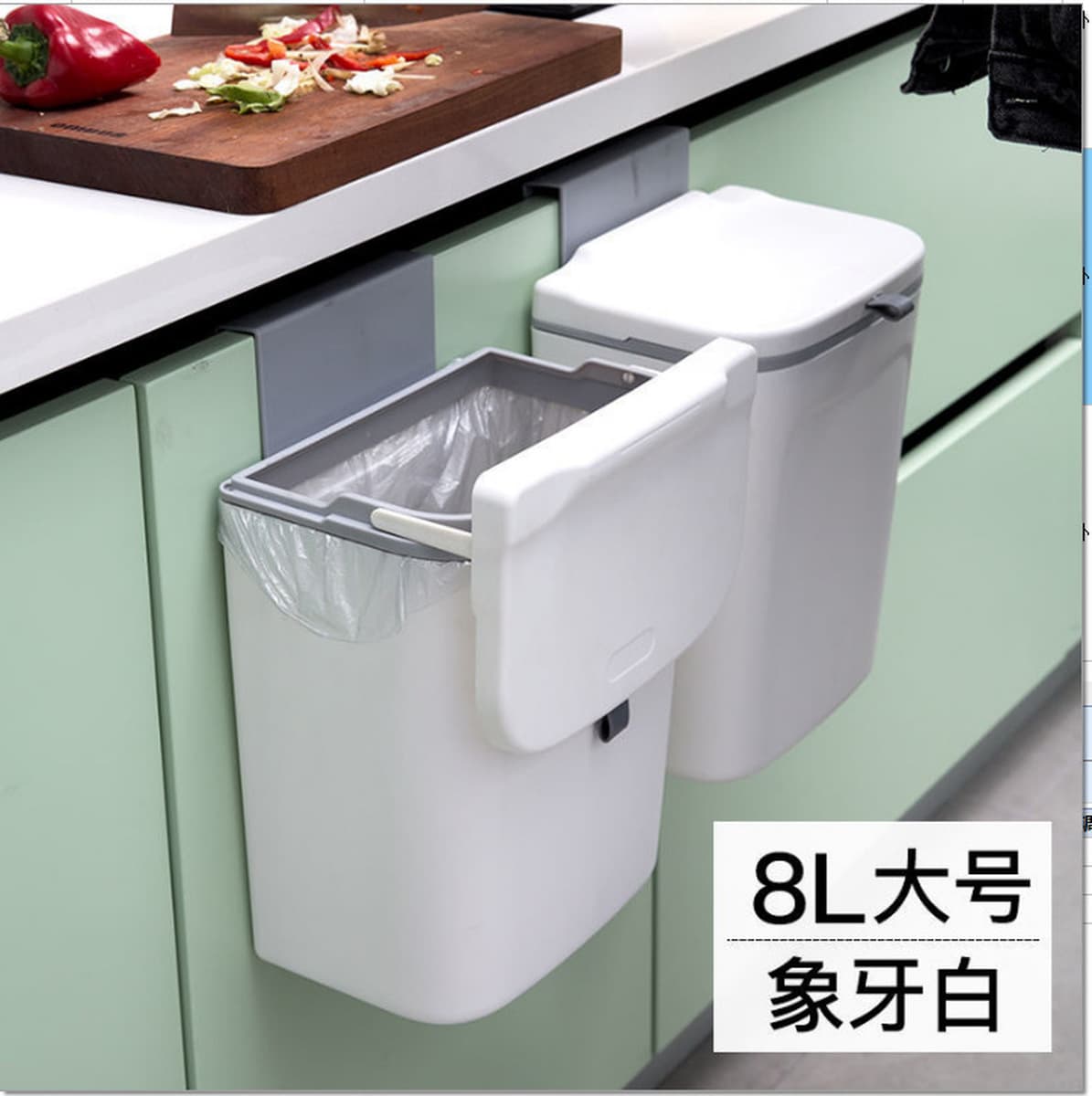 Утолщенный бытовой мусорный бак ванная комната гостиная кухня спальня большой емкости можно закрепить мешок для мусора...