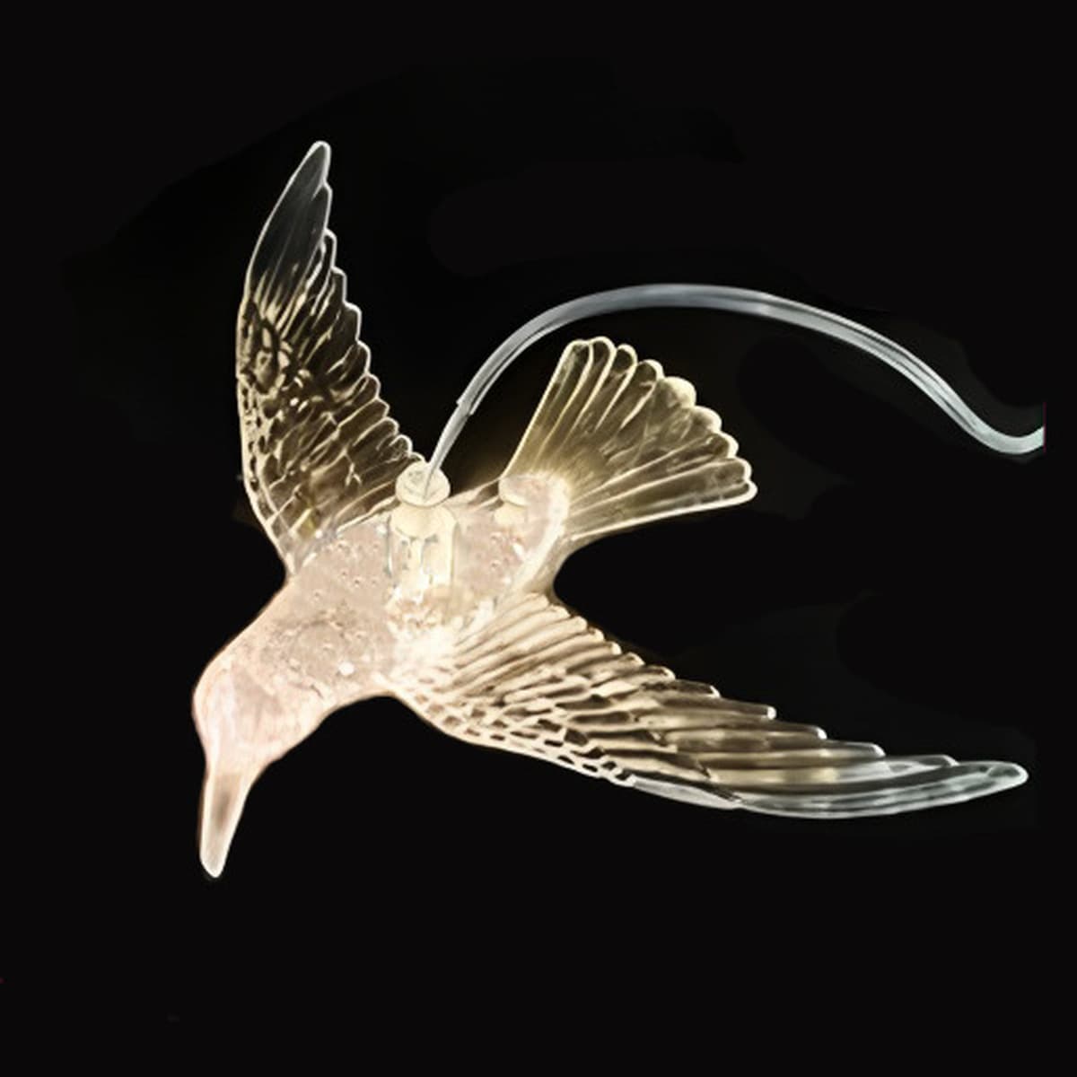 Птицы Люстра Свадебное оформление сцены потолочные светильники украшения дома прозрачные хрустальные светильники светящиеся...