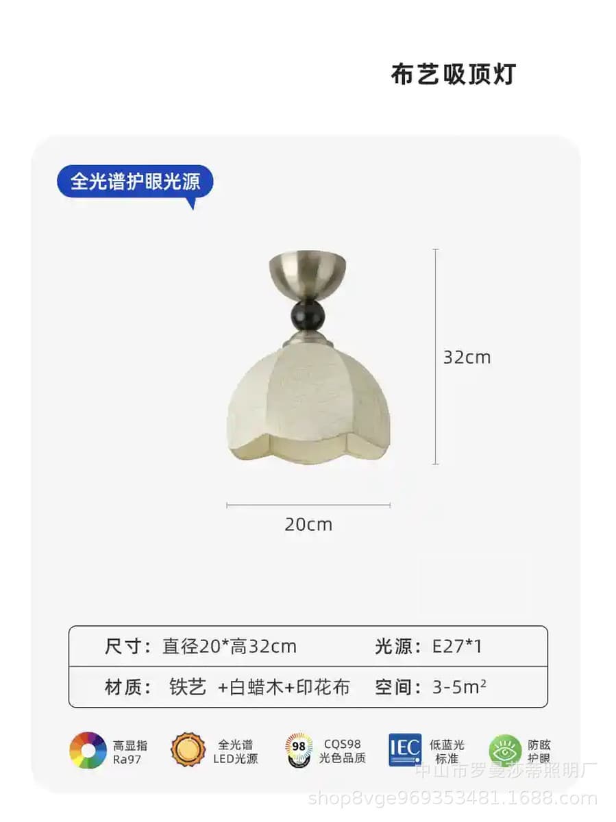 Спальня Прикроватная люстра средневековая французская ретро американский стиль Nanyang Wind ресторан небольшая люстра