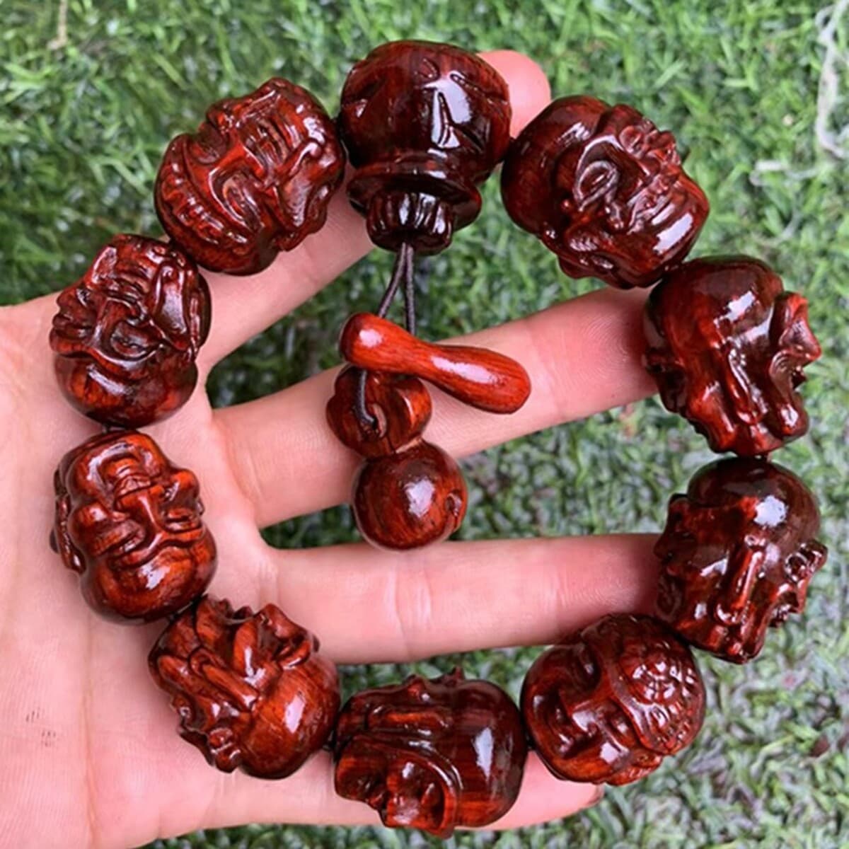 Красный сандаловый браслет Бергамот Резьба Браслет Храбрый браслет Wen Play Браслет
