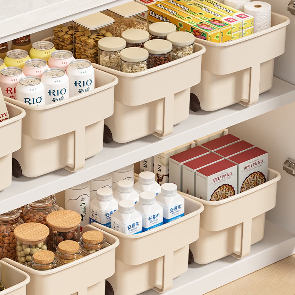 24-летний новый ящик для хранения PP большой емкости с роликом ручка закуски игрушка разных вещей шкаф коробка для хранения...