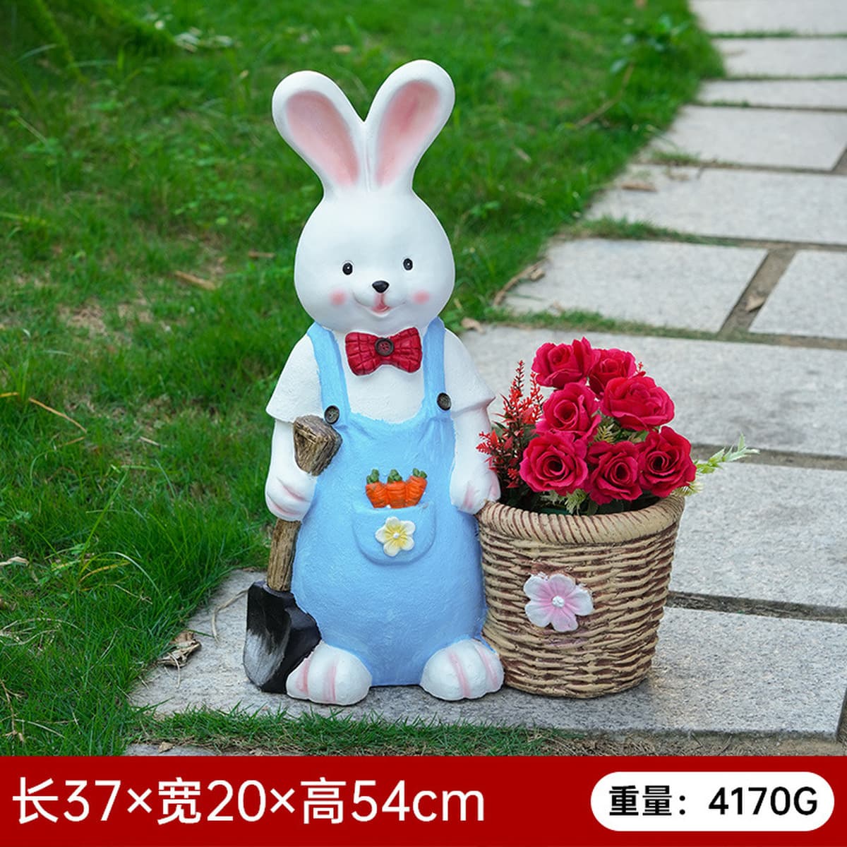 Симпатичный кролик цветочный горшок садовая вилла балкон украшения патио креативные мясистые наружные животные большие...