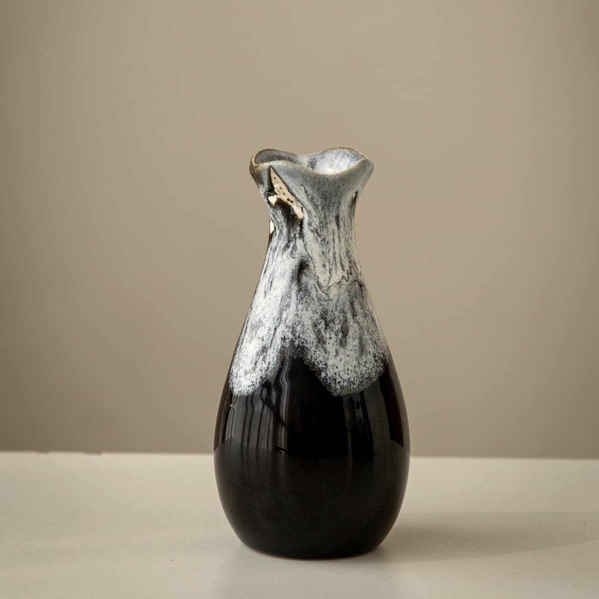 Японская керамическая ваза ручной работы с глазурью, винтажный стиль, для цветочных композиций, декор для виллы, гостиной,...