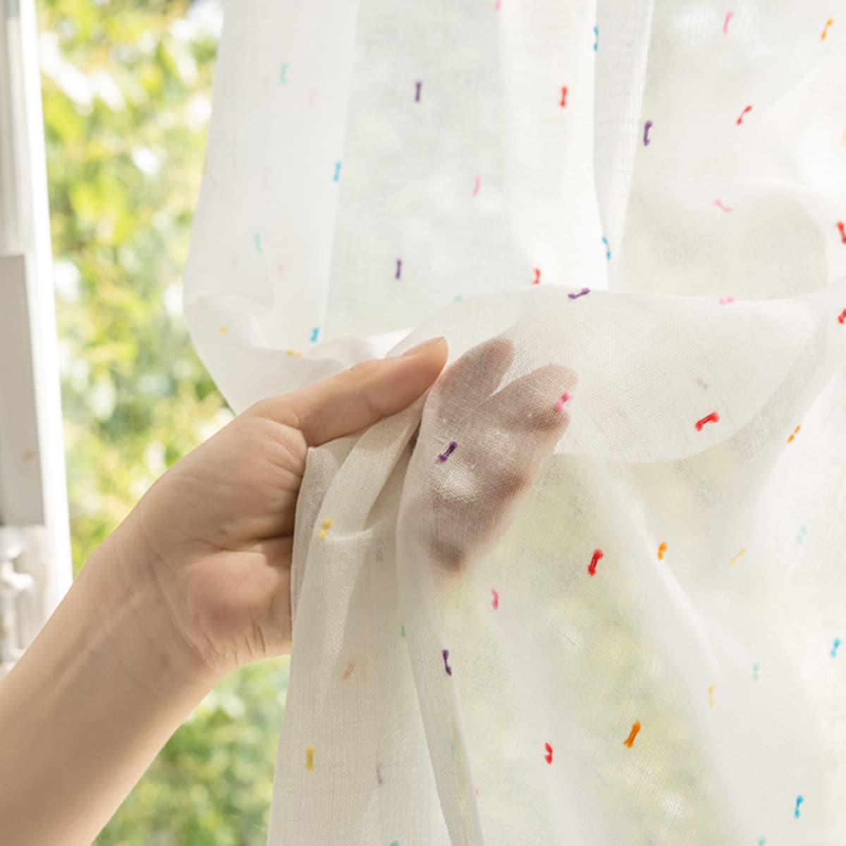 Радуга конфета экран экран светопроницаемый французский постельное белье милый детский номер балкон гостиная занавес спальня...