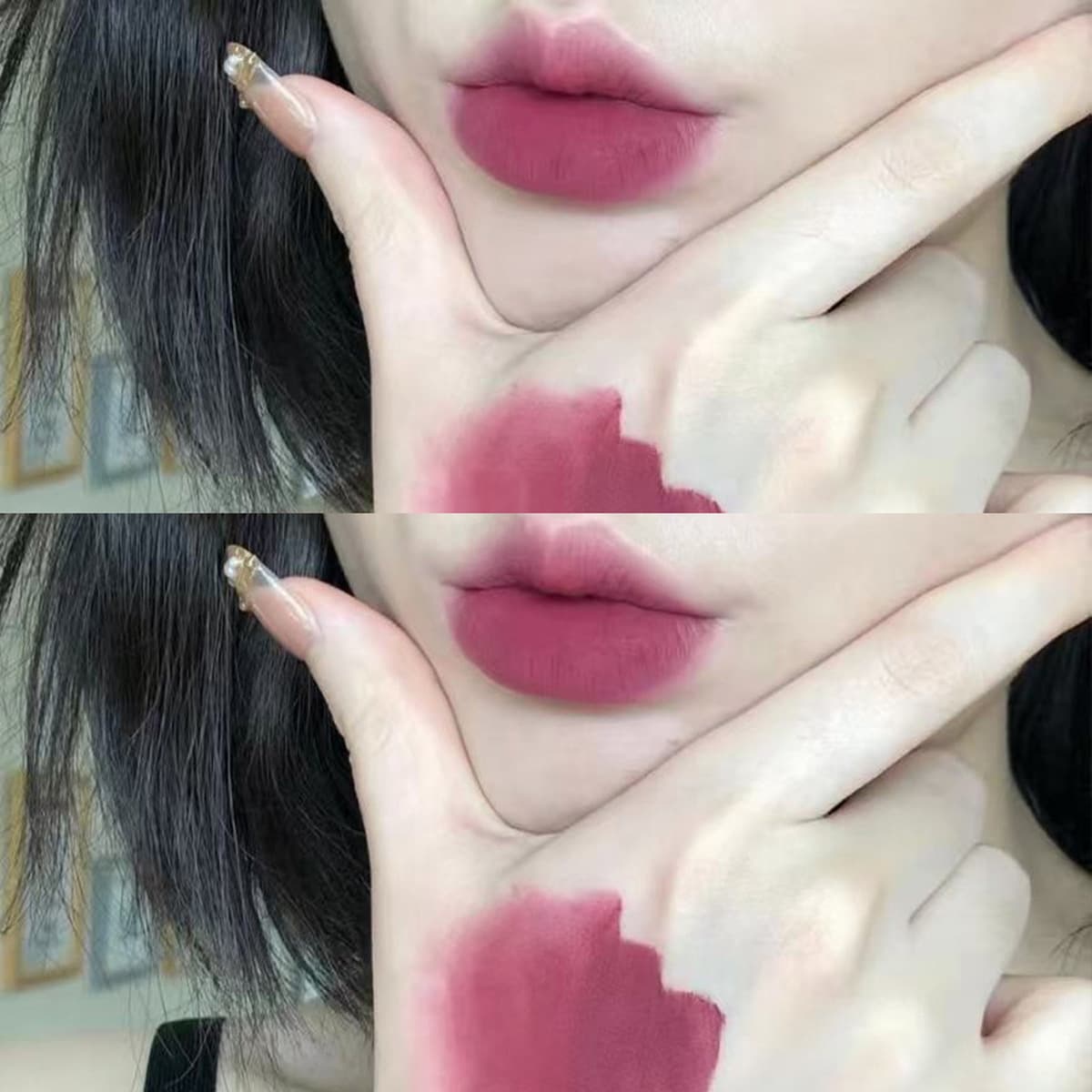 Нежная обнаженная губная глазурь! Молочный крем матовый матовый губы