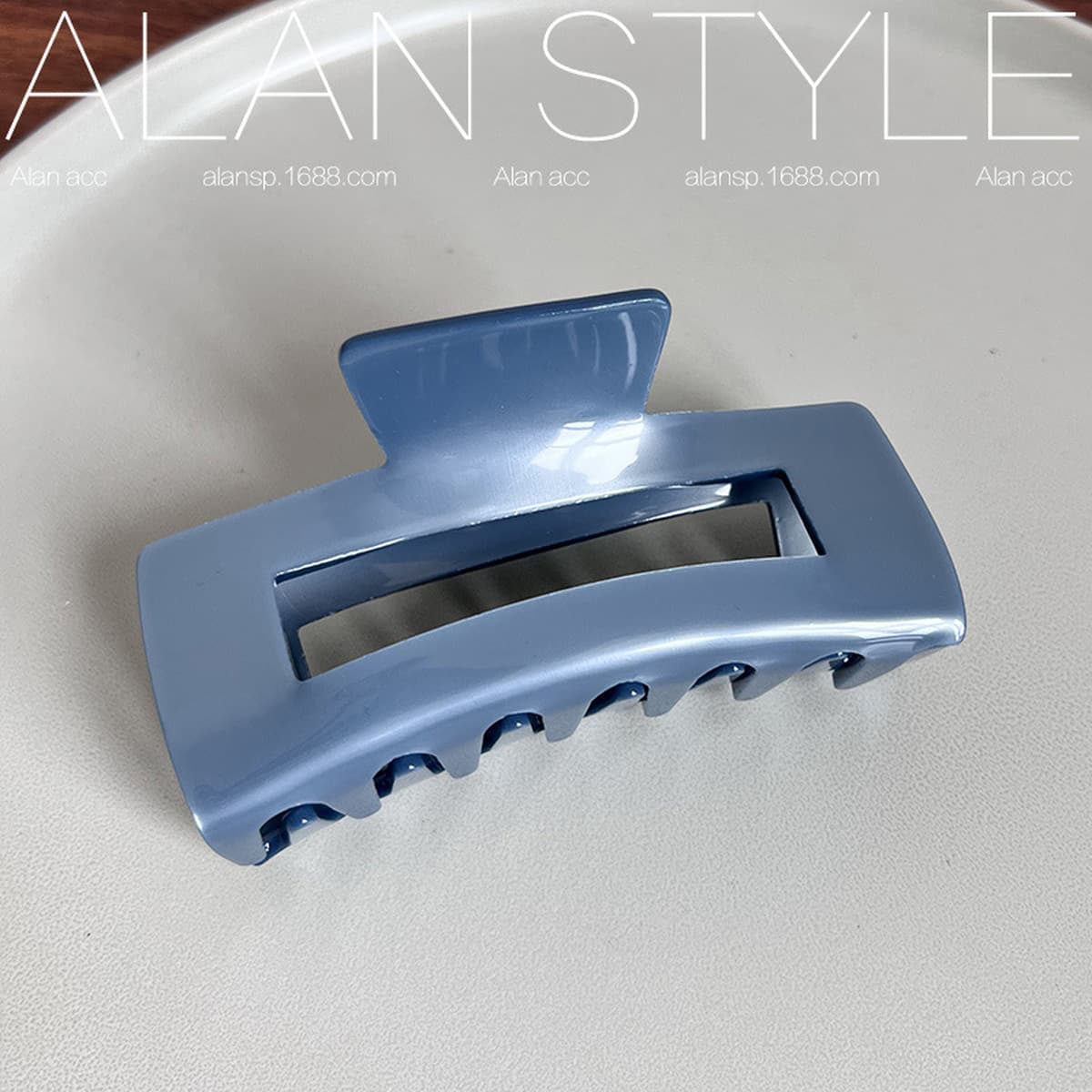 Южная Корея заколка с акулой ins Высокая выглядящая ацетатная ручка для волос Большая квадратная простая квадратная заколка...